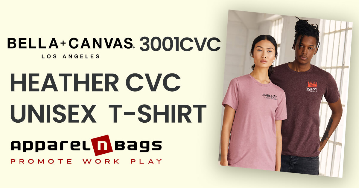 Bella + Canvas 3001CVC Screen Printed Heather CVC T-Shirt - For Unisex