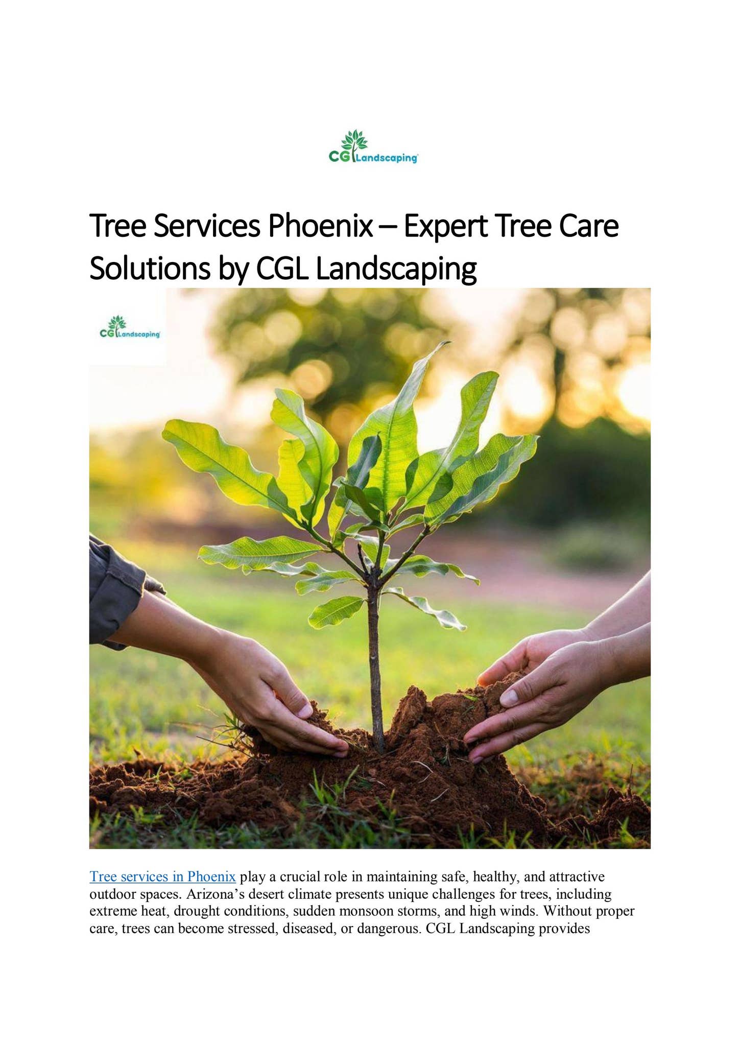 Tree Services Phoenix – Expert Tree Care Solutions by CGL Landscaping by CGL Landscaping - Issuu