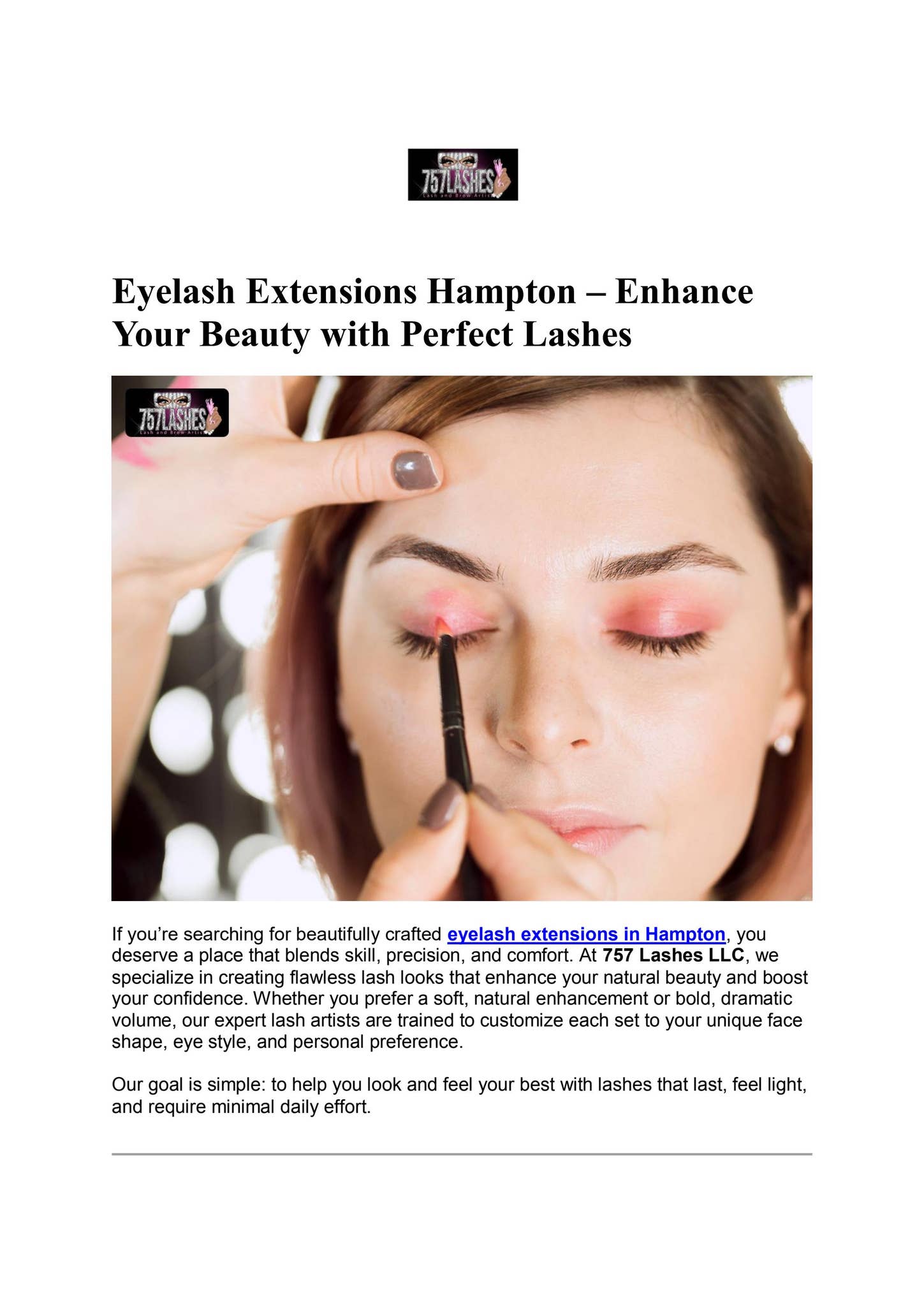 Eyelash Extensions Hampton – Enhance Your Beauty with Perfect Lashes by lashes dfw - Issuu