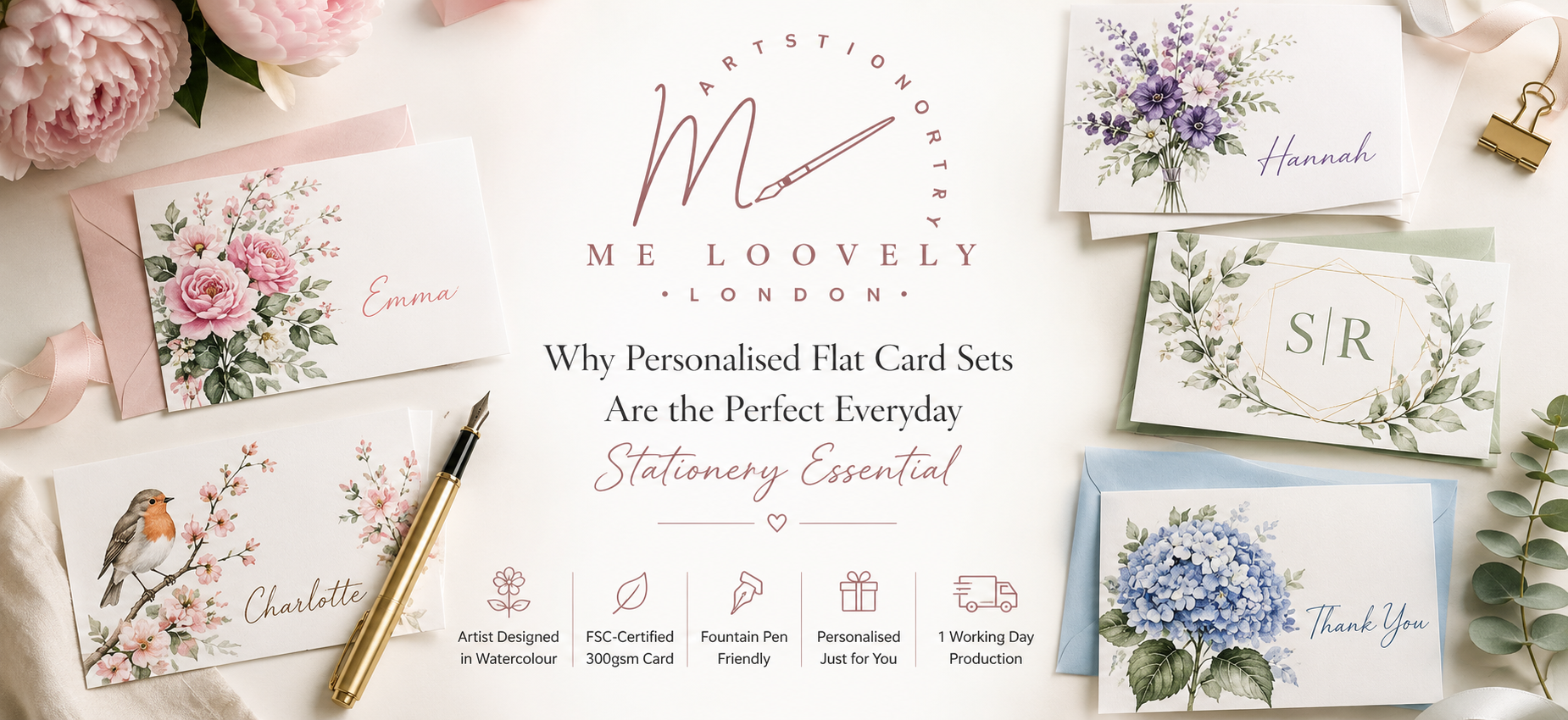 Why Personalised Flat Card Sets for Everyday Use Essential – Me Loovely